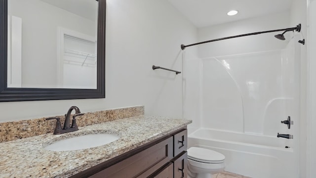 1210 Macey Peri Way, Smyrna, TN 37167 - bathroom featuring toilet, vanity, and bathtub / shower combination