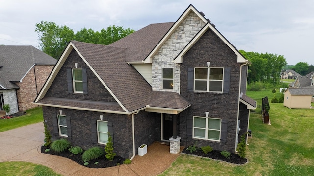 1210 Macey Peri Way, Smyrna, TN 37167 - craftsman-style house with a shingled roof, a front lawn, and brick siding