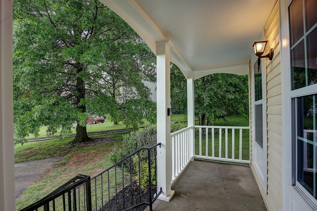 balcony with covered porch