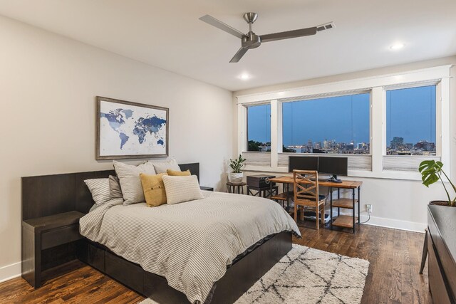 3116 Trevor St, Nashville, TN 37209 - bedroom featuring visible vents, recessed lighting, baseboards, and wood finished floors