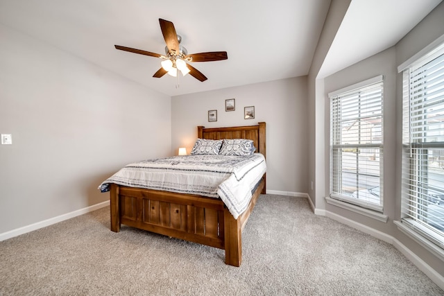 250 Sanders Ferry Rd Unit 4, Hendersonville, TN 37075 - bedroom featuring baseboards, a ceiling fan, and light colored carpet