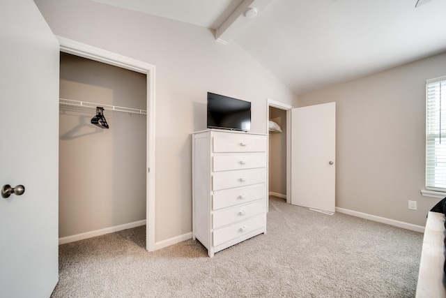 250 Sanders Ferry Rd Unit 4, Hendersonville, TN 37075 - unfurnished bedroom with lofted ceiling with beams, baseboards, light carpet, and a closet