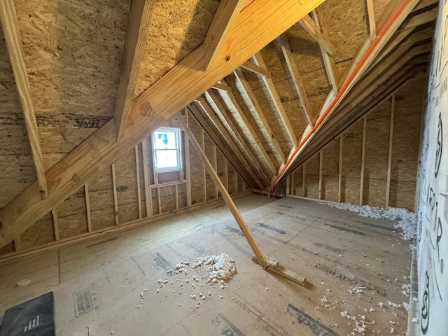 view of attic