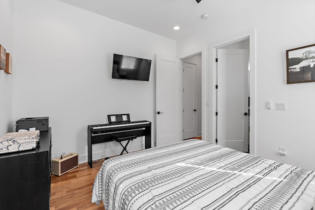 1811 Meridian St, Nashville, TN 37207 - bedroom with recessed lighting, baseboards, and wood finished floors