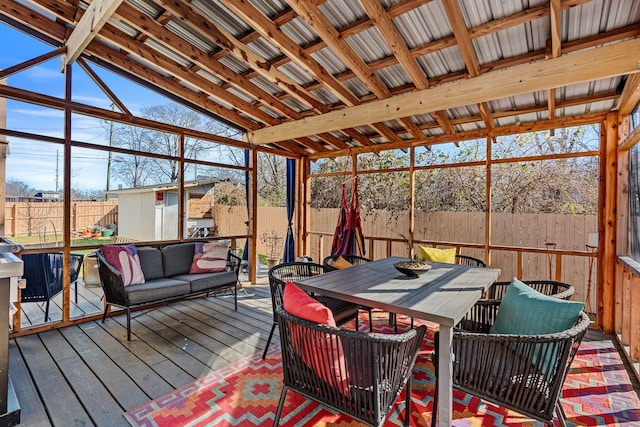 1811 Meridian St, Nashville, TN 37207 - sunroom with an outdoor living space and outdoor dining area