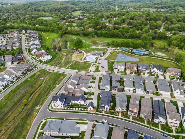 drone / aerial view featuring a residential view