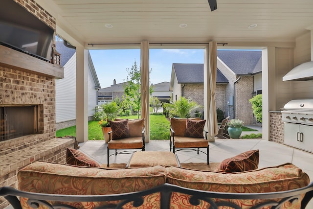 view of sunroom