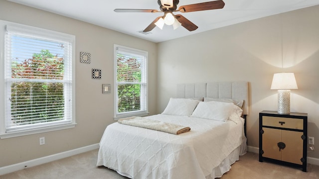 1011 Gatewick Ct, Franklin, TN 37067 - bedroom featuring light carpet, baseboards, and ceiling fan