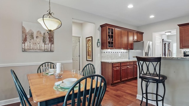 1011 Gatewick Ct, Franklin, TN 37067 - dining room featuring dark wood-style floors and recessed lighting