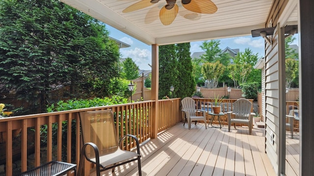 1011 Gatewick Ct, Franklin, TN 37067 - wooden terrace with ceiling fan