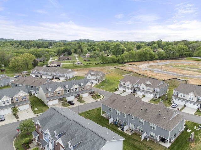 bird's eye view with a residential view