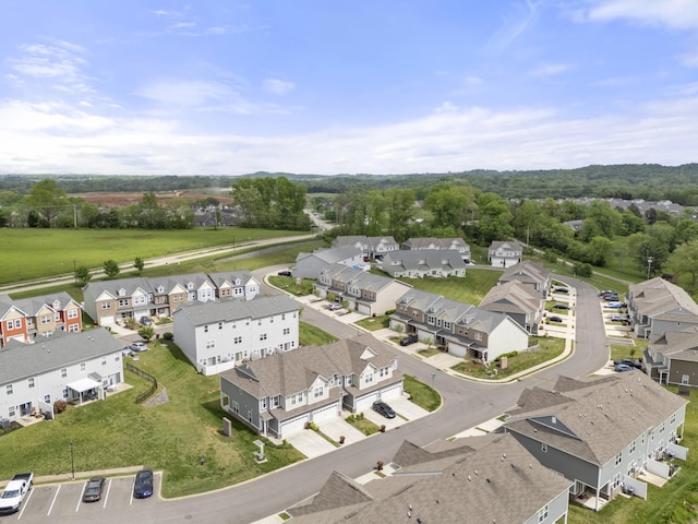 bird's eye view with a residential view