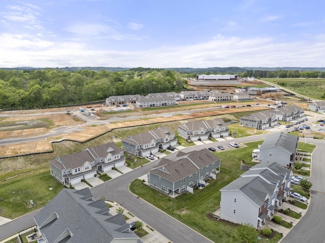 aerial view with a residential view