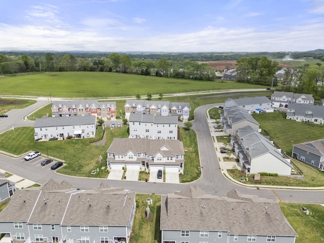 bird's eye view with a residential view