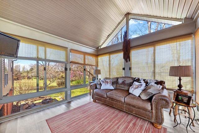 1408 Ridley Dr, Franklin, TN 37064 - sunroom / solarium with outdoor lounge area, high vaulted ceiling, wood finished floors, and wood ceiling