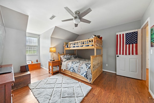 1408 Ridley Dr, Franklin, TN 37064 - bedroom featuring wood finished floors, baseboards, and a ceiling fan