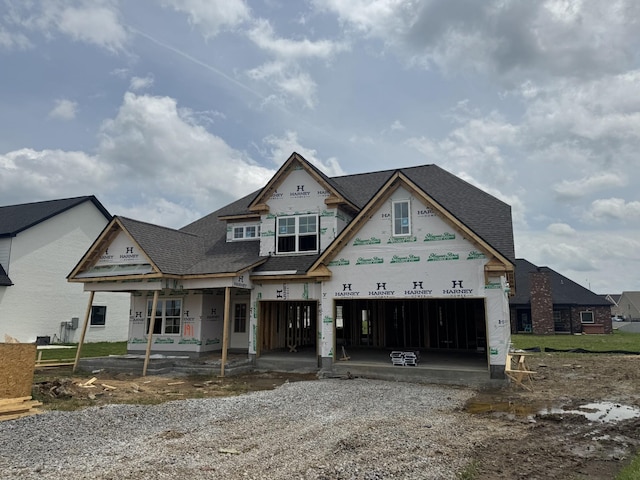 4110 Fargo Ct, Murfreesboro, TN 37127 - unfinished property with driveway, a shingled roof, and an attached garage