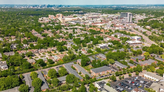 drone / aerial view with a city view
