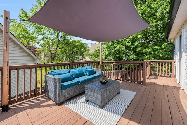 1077 Meandering Way, Franklin, TN 37067 - wooden deck with an outdoor living space