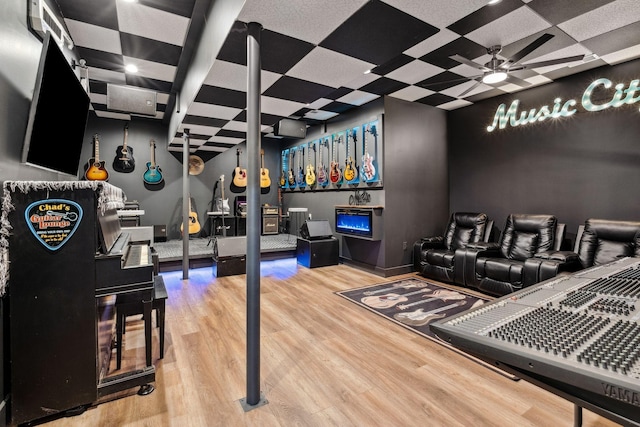 741 Saundersville Ferry Rd, Mount Juliet, TN 37122 - playroom featuring ceiling fan and wood finished floors