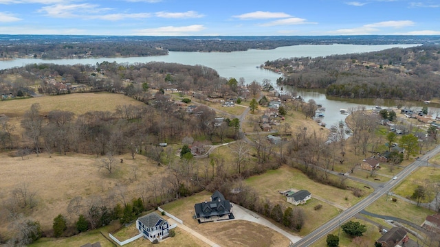 741 Saundersville Ferry Rd, Mount Juliet, TN 37122 - drone / aerial view featuring a view of trees and a water view
