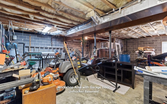 433 Stanford Dr, Flintstone, GA 30725 - unfinished basement featuring concrete block wall