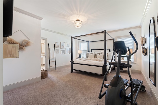 7314 Dug Hill Rd, Bon Aqua, TN 37025 - bedroom featuring crown molding and carpet flooring