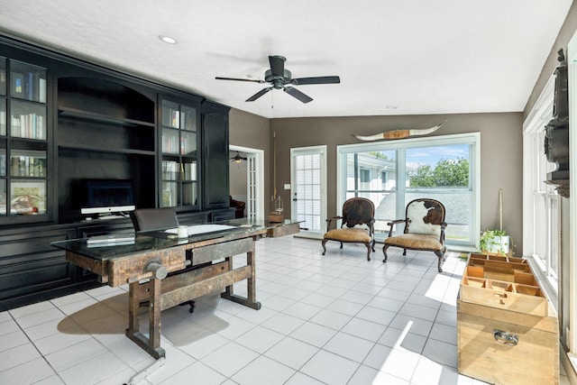 223 Kennett Rd, Old Hickory, TN 37138 - office with light tile patterned floors and a ceiling fan