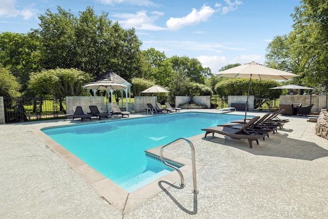 223 Kennett Rd, Old Hickory, TN 37138 - view of pool with a fenced in pool, fence, a diving board, and a patio area