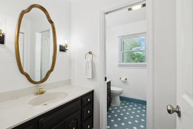 223 Kennett Rd, Old Hickory, TN 37138 - bathroom featuring vanity, baseboards, and toilet