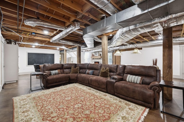 223 Kennett Rd, Old Hickory, TN 37138 - living room featuring concrete flooring
