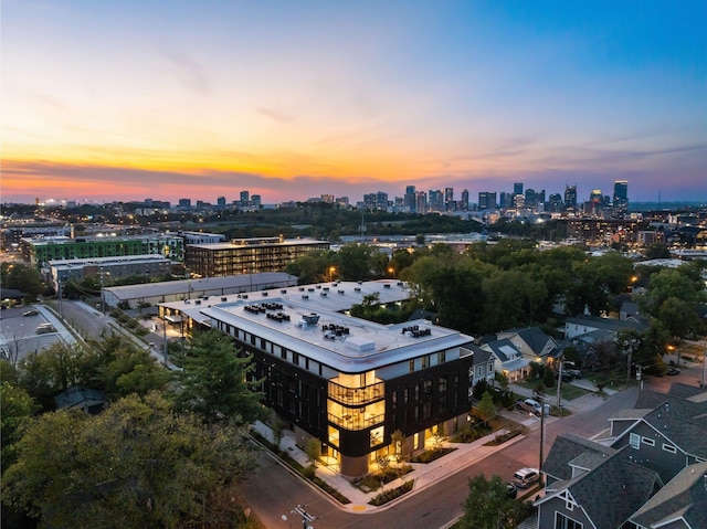 500 Merritt Ave Unit S2 C, Nashville, TN 37203 - aerial view at dusk featuring a city view