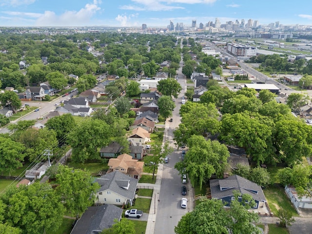 aerial view featuring a city view