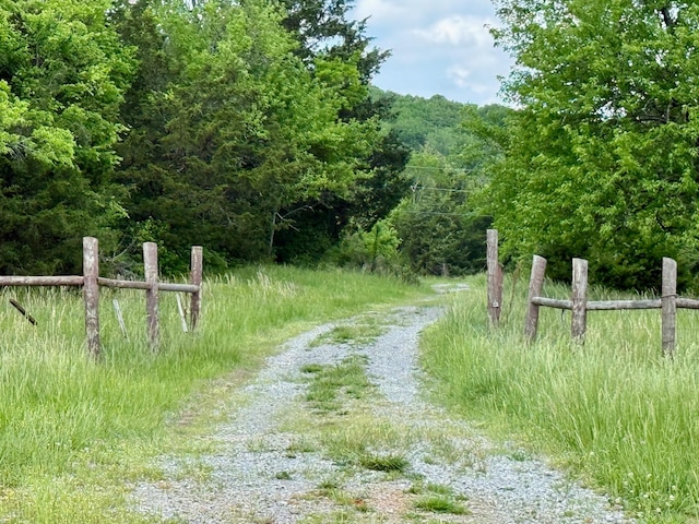 view of street featuring a view of trees