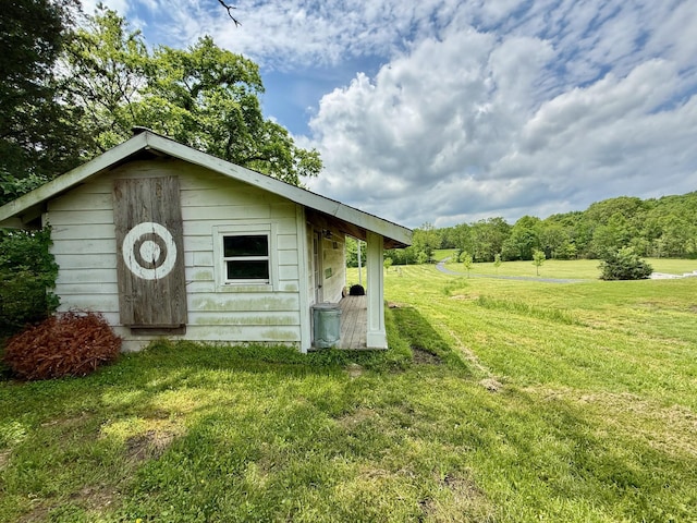 view of outbuilding with an outbuilding