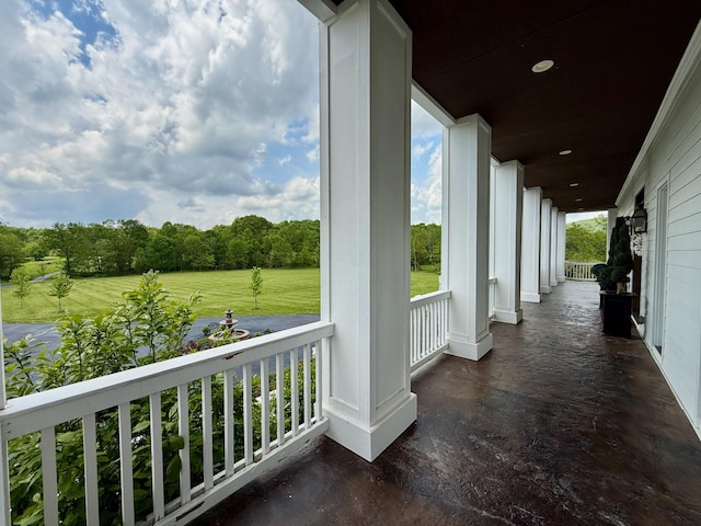balcony with a porch