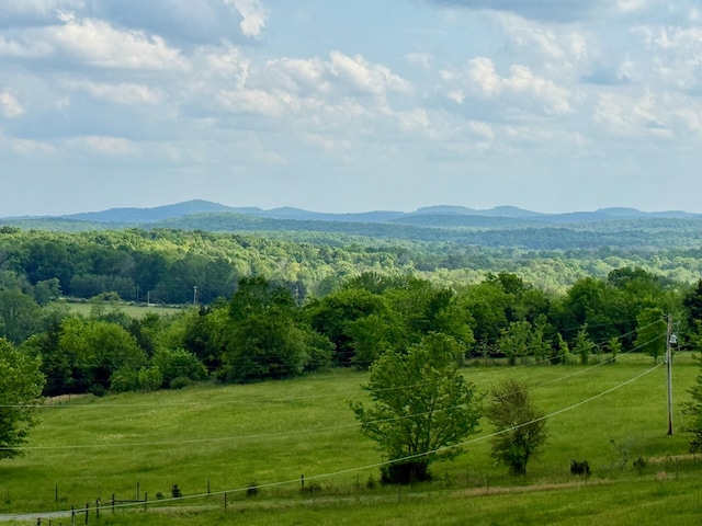 property view of mountains featuring a rural view