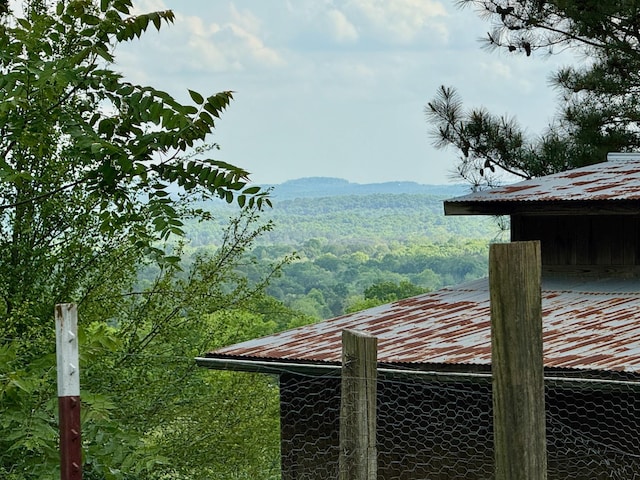 mountain view with a forest view
