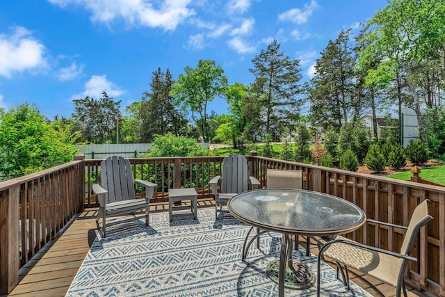 wooden deck with fence