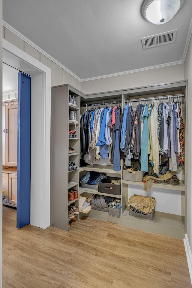 2075 Buttrey Rd, Bon Aqua, TN 37025 - walk in closet with wood finished floors and visible vents