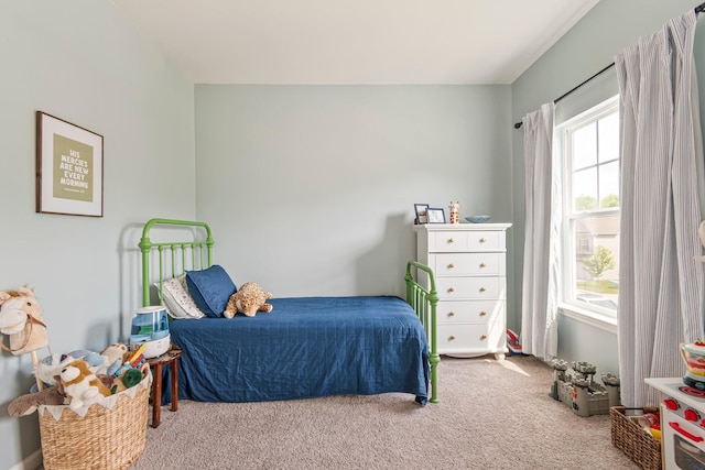 bedroom featuring carpet flooring