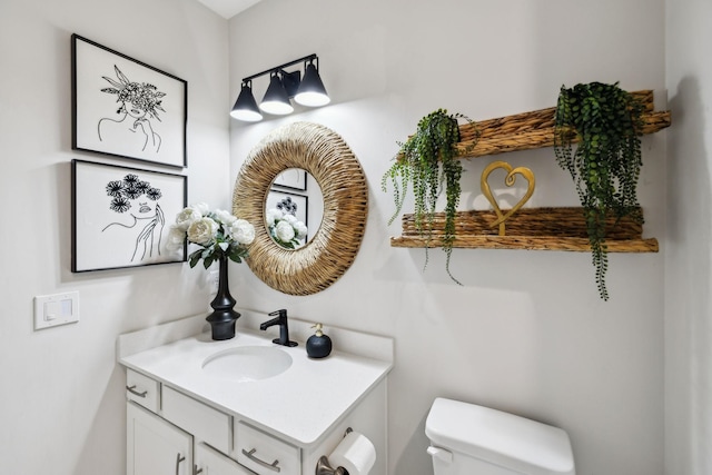 half bath with toilet and vanity