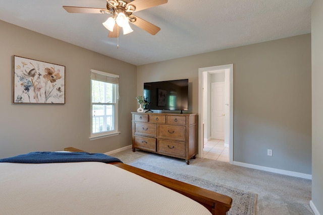 1233 Hardwood Trl, Burns, TN 37029 - bedroom with a ceiling fan, baseboards, and light carpet