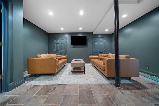 cinema with recessed lighting