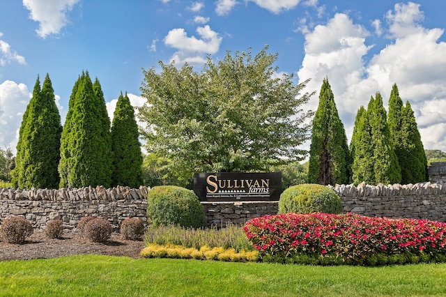 view of community sign
