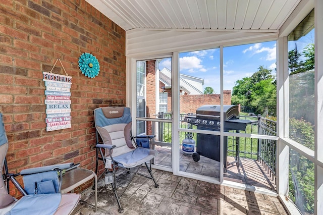 view of sunroom