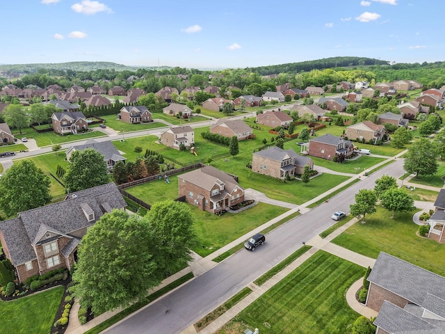 aerial view with a residential view