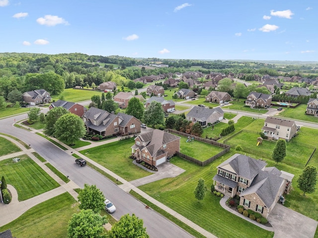 bird's eye view featuring a residential view