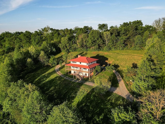 231 Wolf Ridge Ln, Lynchburg, TN 37352 - birds eye view of property featuring a wooded view