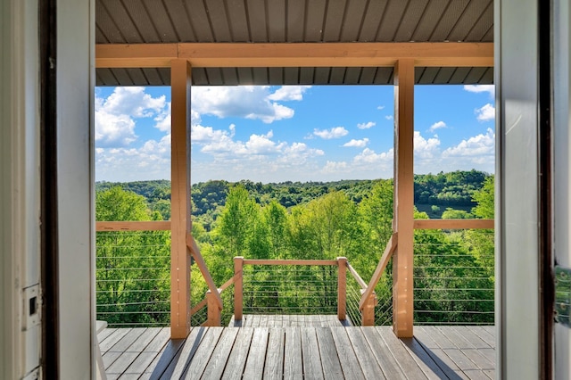 231 Wolf Ridge Ln, Lynchburg, TN 37352 - doorway to outside with a wooded view